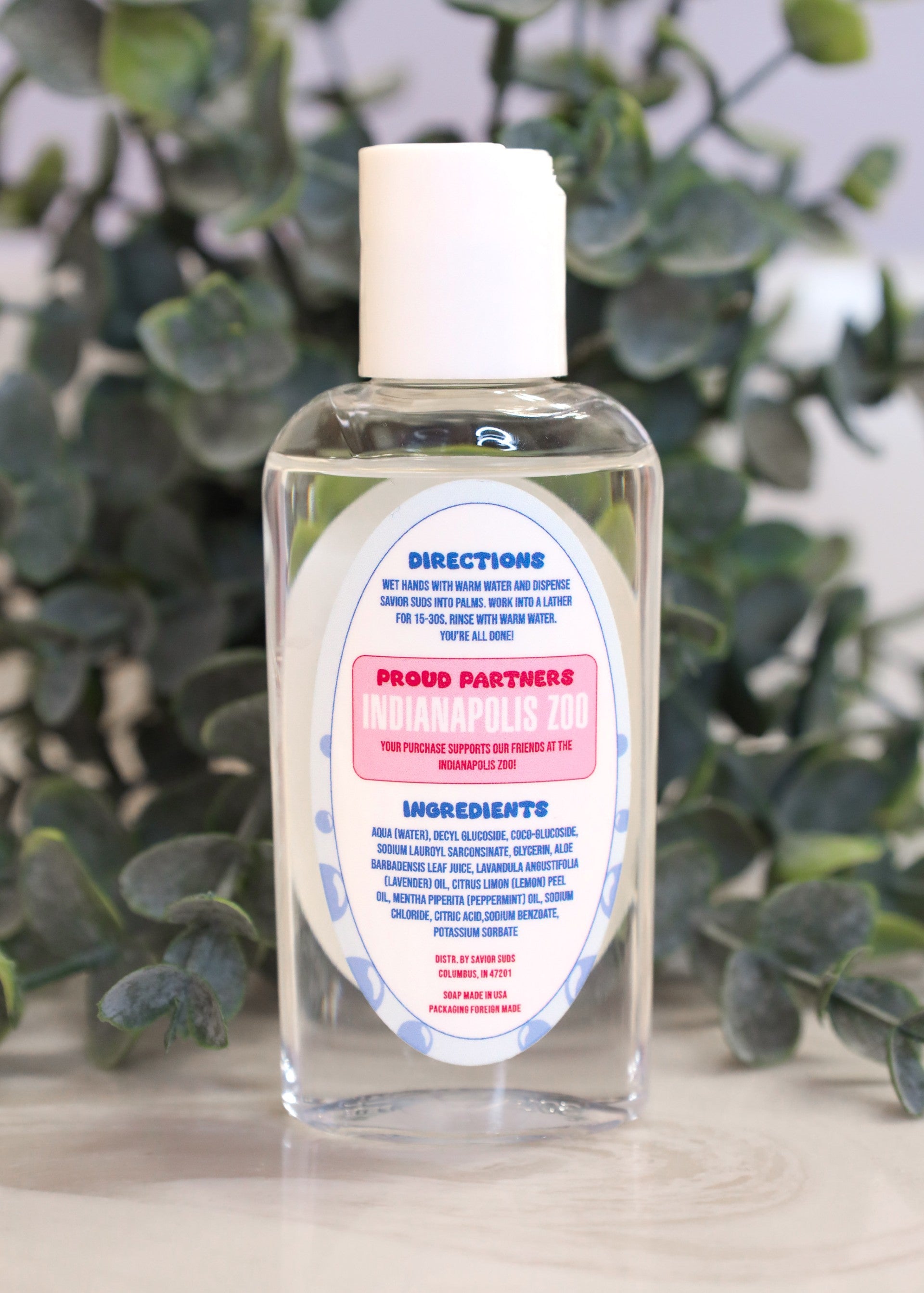 Savior Suds Botanical Blend hand soap with lavender, lemon and peppermint