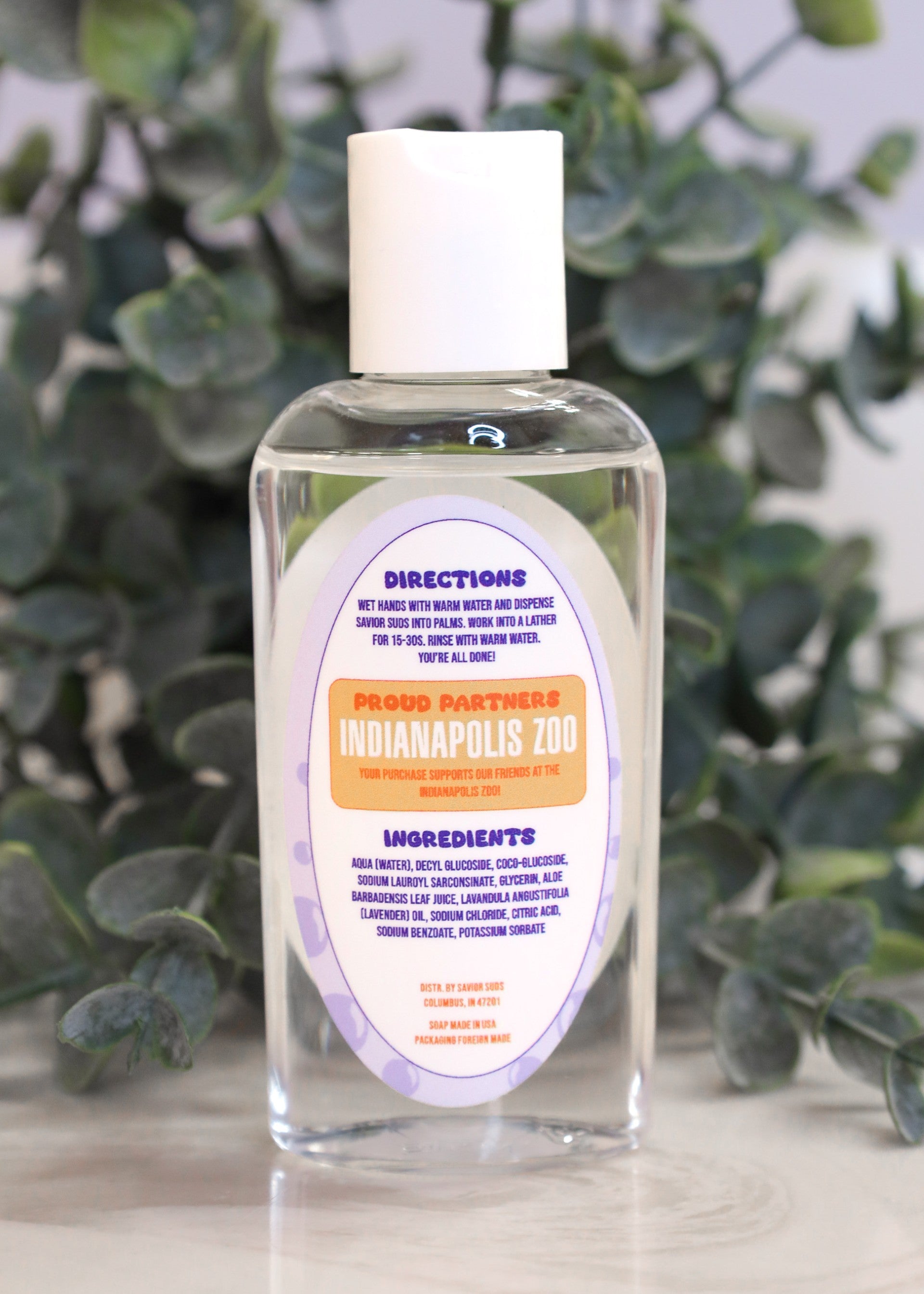 Savior Suds Lavender calming hand soap, 2oz travel size