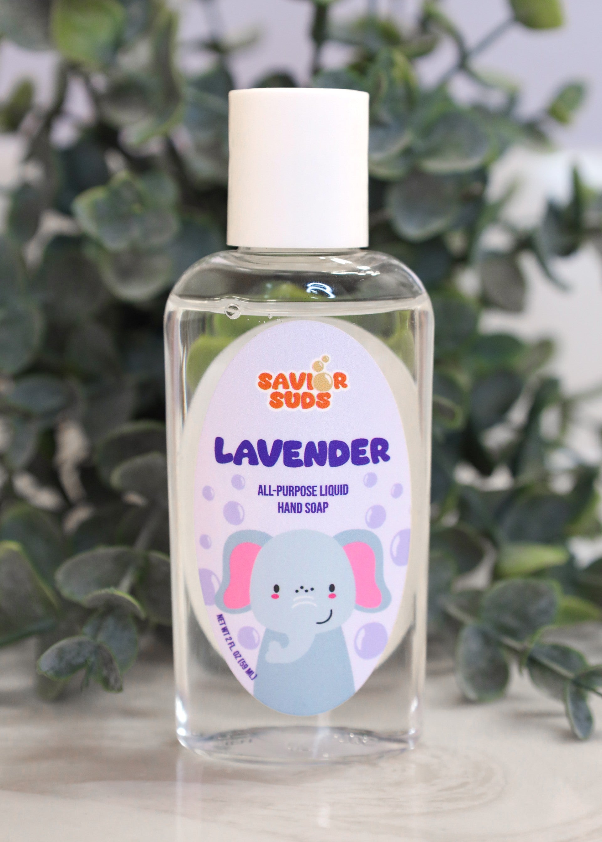 Savior Suds Lavender calming hand soap, 2oz travel size
