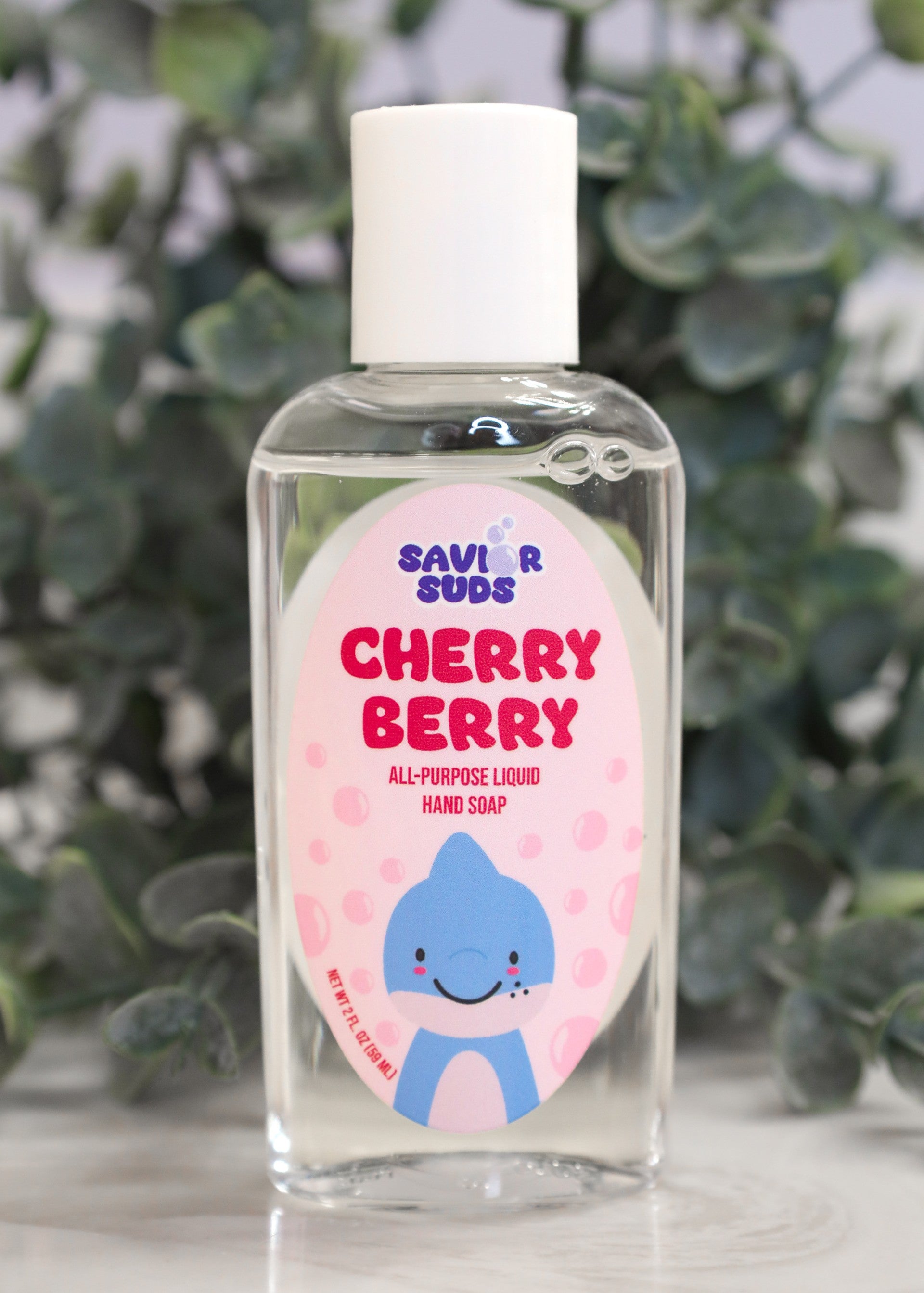 Savior Suds Cherry Berry hand soap with cherry and raspberry, 2oz