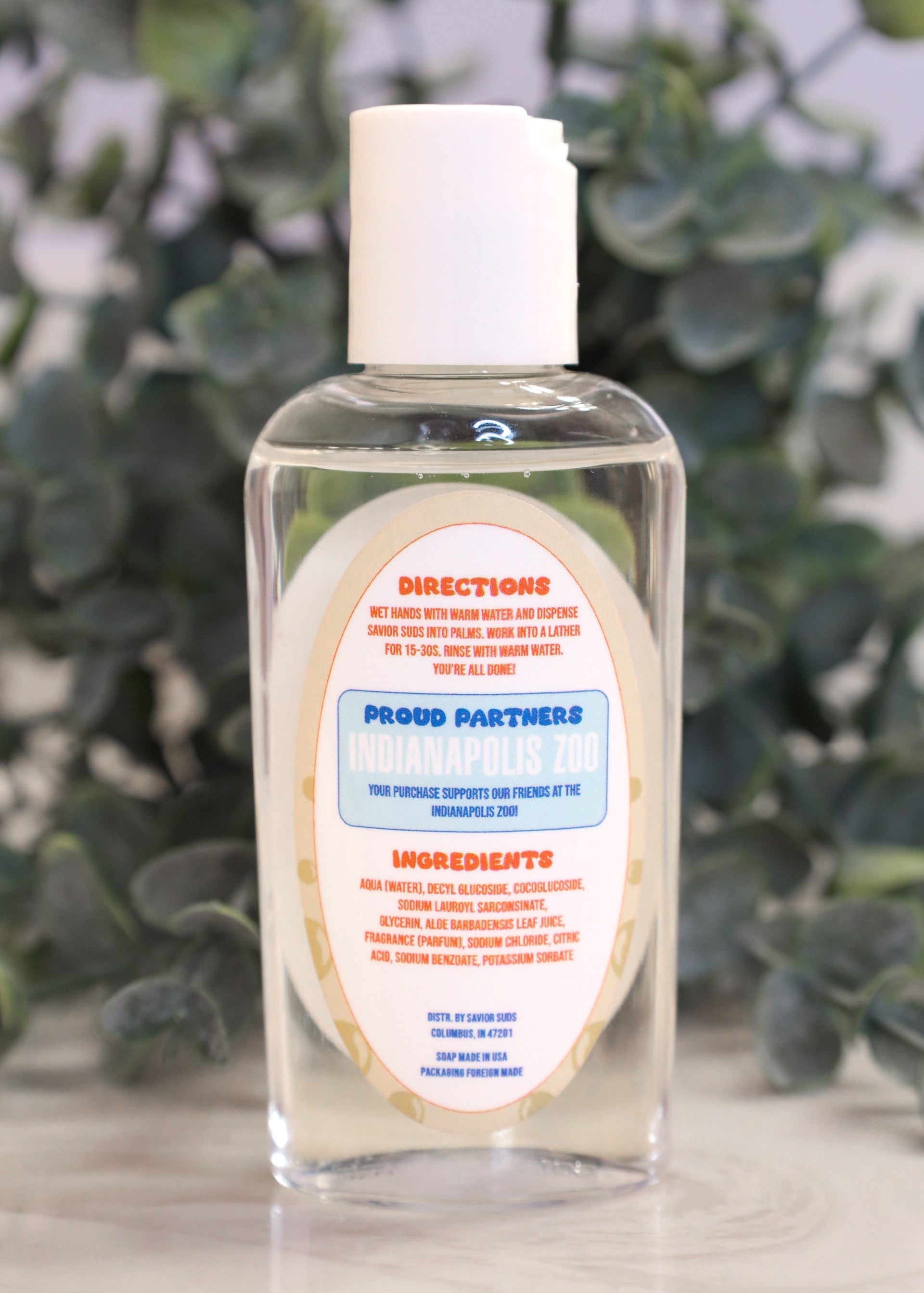 Savior Suds Vanilla plant-based hand soap, 2oz travel size